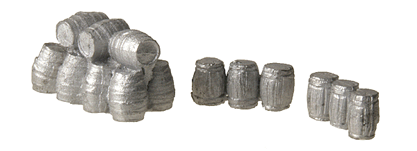 Barrel Assortment; 9 Stacked, 3 Rows -- Small Barrels
