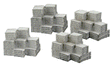 Wooden Crate Stacks -- 4 Stacks of 12 Crates