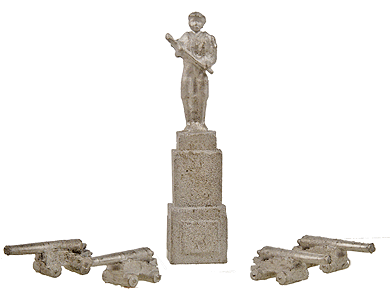 Hero's Park Monument -- With 4 Cannons