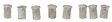 Trash Cans and Lids pkg(8)