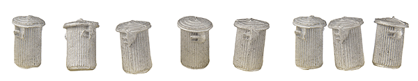 Trash Cans and Lids pkg(8)