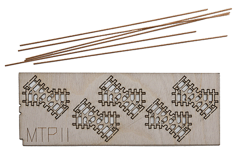 M-Trak 30" Gauge (Nn30) Mine Track System - Kit (Laser-Cut Wood, Metal) -- 45-Degree Crossing pkg(5) (Includes 24"  61cm of Rail)