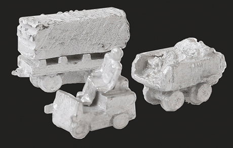 Stone Train - Kit (Cast Metal) -- Mine/Critter Loco, 3 Wagons (Unpainted)
