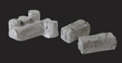 Stone Columns & Block Stacks - Kit (Cast Metal) -- Unpainted pkg(3)