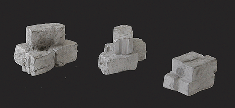 Cut-Stone Block Stacks - Kit (Cast Metal) -- Unpainted pkg(3)