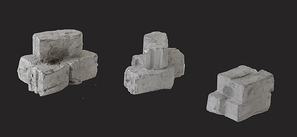 Cut-Stone Block Stacks - Kit (Cast Metal) -- Unpainted pkg(3)