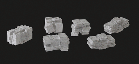 Slate Stacks - Kit (Cast Metal) -- Unpainted pkg(6)