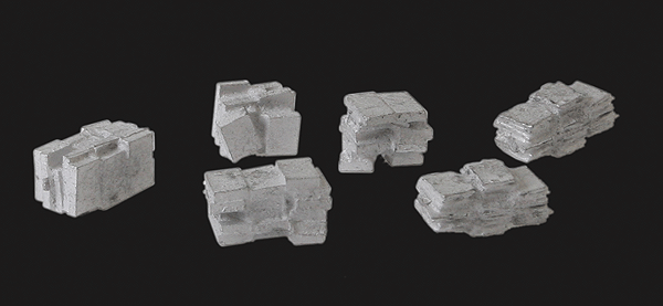Slate Stacks - Kit (Cast Metal) -- Unpainted pkg(6)