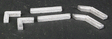Roof Ductwork Assortment - Making A Scene(TM) -- 2 Each: Straight, 45-Degree Corner, 90-Degree Angle (Unpainted Metal Casting