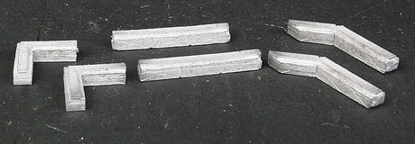 Roof Ductwork Assortment - Making A Scene(TM) -- 2 Each: Straight, 45-Degree Corner, 90-Degree Angle (Unpainted Metal Casting