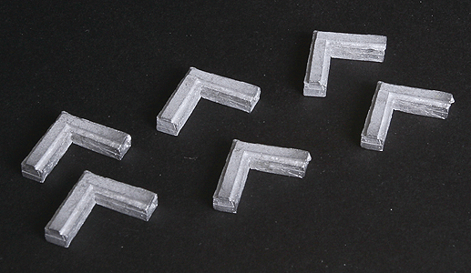 Roof Ductwork - Making A Scene(TM) -- Unpainted Metal Castings - 90-Degree Corners pkg(6)