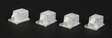 Roof HVAC (Air/Heating Unit) - Making A Scene(TM) -- Style 1 (Unpainted Metal Castings) pkg(4)