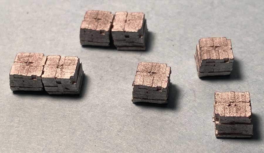 Brick Stack Assortment - Kit -- 5 Cast-Metal Single and Double-Brick Stacks-1