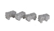 Brick Carts - Cast-Metal Kit -- pkg(4)