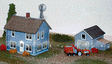 Nansen Street Models - Division of N Scale Architect -- Farm House, Carriage Shed & Windmill Box Set