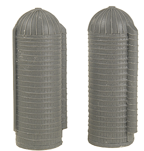 Nansen Street Models - Division of N Scale Architect -- Farm Silos pkg(2) 2-9/16 x 7/8" Diameter  6.4 x 2.1cm Diameter