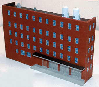 Nansen Street Models - Division of N Scale Architect -- Low Relief 5-Story Warehouse with Roof Details