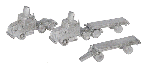 Nansen Street Models - Division of N Scale Architect -- Truck Tractor & 20' Chassis with Bogie pkg(2)