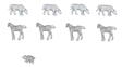 Nanse Street Models - Division of N Scale Architect - Unpainted Metal Castings -- Farm Animal Assortment (Beef Cows, Hogs, Horses) pkg(9)