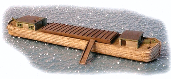 Erie Canal Barge Kit -- 1/2 x 7/8 x 5-1/4"  1.3 x 2.2 x 13.3cm