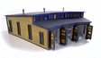 Nansen Street Models - American 3-Stall Roundhouse -- Laser-Cut Wood Kit - 7 x 6 x 2"  17.8 x 15.2 x 5.1cm