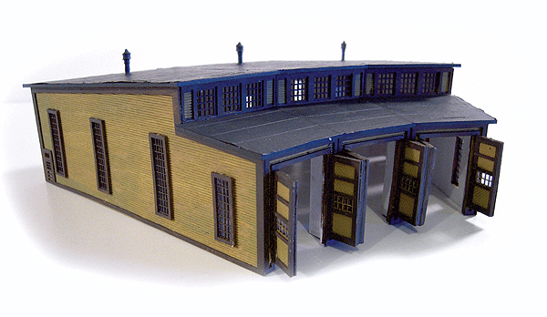 Nansen Street Models - American 3-Stall Roundhouse -- Laser-Cut Wood Kit - 7 x 6 x 2"  17.8 x 15.2 x 5.1cm