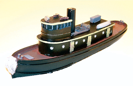 Diesel Tug Boat - Kit (Resin) -- 4-1/2 x 3/4 x 1/4"  11.4 x 1.9 x .6cm