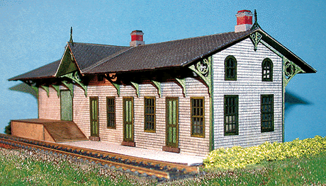 Railway Heritage Models - Branchville Station -- Laser-Cut Wood Kit - 10-1/2 x 5 x 3-1/2"  26.2 x 12.5 x 8.7cm