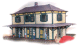 Railway Heritage Models - Central of New Jersey Two-Story Station -- Kit - 10-1/2 x 5 x 3-1/2"  26.7 x 12.7 x 8.9cm