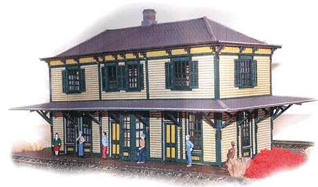 Railway Heritage Models - Central of New Jersey Two-Story Station -- Kit - 10-1/2 x 5 x 3-1/2"  26.7 x 12.7 x 8.9cm