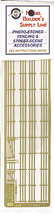 3-Rail Corral Fence w/Gates - Model Builder's Supply Line -- Etched Brass Fencing, 300 Scale Feet