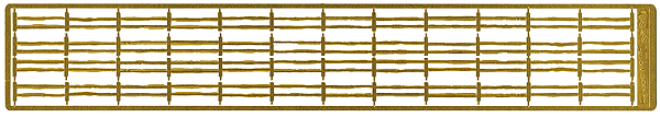 Model Builder's Supply Line Etched Brass Fencing - Kit -- Split Rail 550 Scale Feet