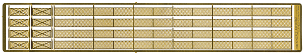 Model Builder's Supply Line Etched Brass Fencing - Kit -- 4' Chain Link Fence w/Gates - Scale 550'