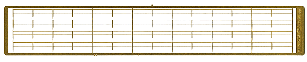 Model Builder's Supply Line Etched Brass Fencing - Kit -- Industrial 2-Pipe Railing 550 Scale Feet