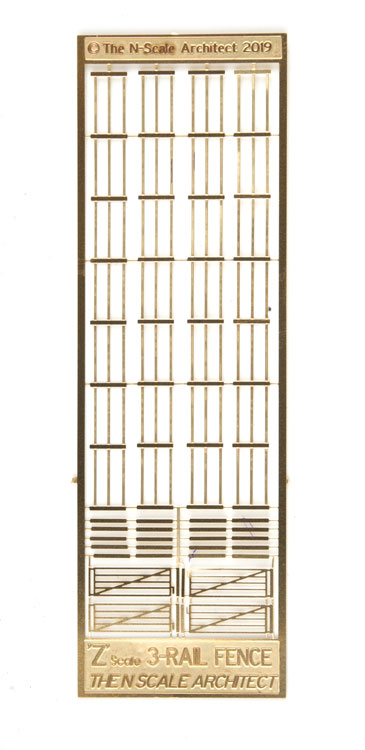 3-Rail Corral Fence with Gates and Posts -- Etched-Brass Kit, 240 Scale Feet Total