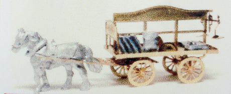Shire Scenes Horse-Drawn Wagon w/Horse & Lamp Jewels - Kit (Etched Metal) -- Peddler's Wagon