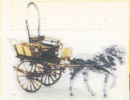 Shire Scenes Horse-Drawn Wagon w/Horse & Lamp Jewels - Kit (Etched Metal) -- Surrey Trap