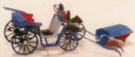 Shire Scenes Horse-Drawn Wagon w/Horse & Lamp Jewels - Kit (Etched Metal) -- Central Park Carriage w/Separate Roof Canopy