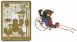 Shire Scenes Horse-Drawn Wagon w/Horse & Lamp Jewels - Kit (Etched Metal) -- Hansom Taxi (Cab)
