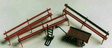 Shire Scenes Scenery Detail - Kit (Etched Metal) -- Plank Benches & Carts (8 Pieces)