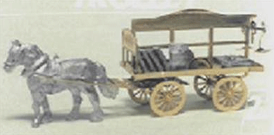 Shire Scenes Merchant's Wagon w/Sack Castings -- Peddler's Wagon