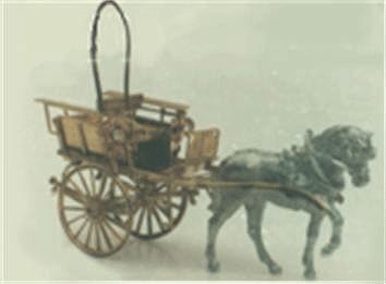 Shire Scenes Horse-Drawn Wagon w/Horse & Lamp Jewels - Kit (Etched Metal) -- Surrey Trap