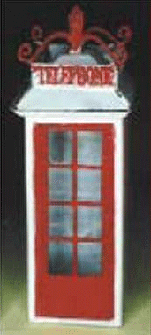 Shire Scenes Scenery Detail - Kit (Etched Metal) -- 1920s Telephone Kiosk pkg(2)