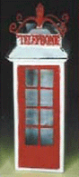 Shire Scenes Scenery Detail - Kit (Etched Metal) -- 1920s Telephone Kiosk pkg(2)