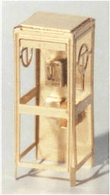 Shire Scenes Scenery Detail - Kit (Etched Metal) -- Triangular Telephone Booth w/Interior pkg(2)