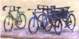 Shire Scenes Scenery Detail - Kit (Etched Metal) -- Bicycles pkg(8)