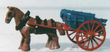 Shire Scenes Horse-Drawn Wagon w/Horse & Lamp Jewels - Kit (Etched Metal) -- Farmer's Cart