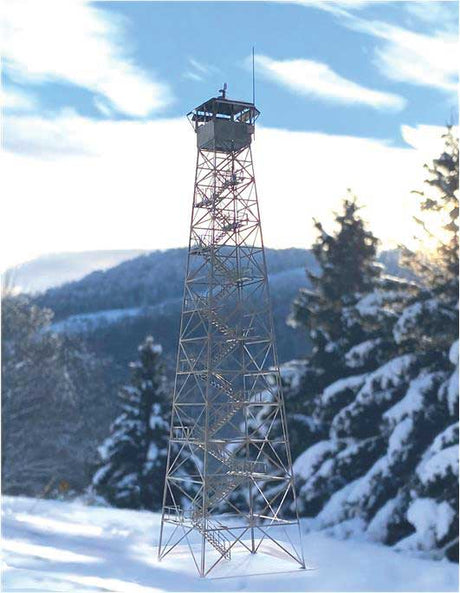 Fire Tower - Etched-Brass Kit -- 2 x 2 x 8"  5.1 x 5.1 x 20.3cm-1