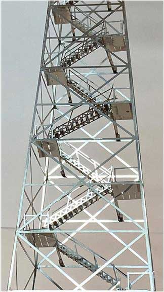Fire Tower - Etched-Brass Kit -- 2 x 2 x 8"  5.1 x 5.1 x 20.3cm-4