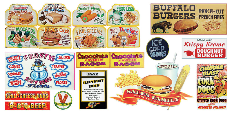 Carnival Sign Decals -- Set #2